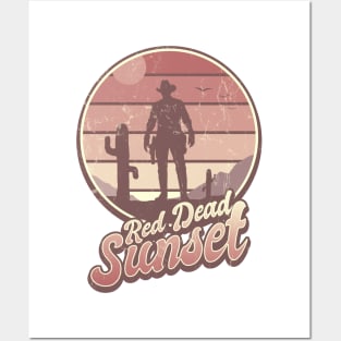 Red Dead Sunset Posters and Art